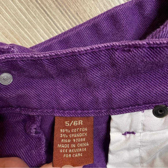 delia’s Straight Leg Purple Jeans SZ 5/6R - Picture 6 of 6